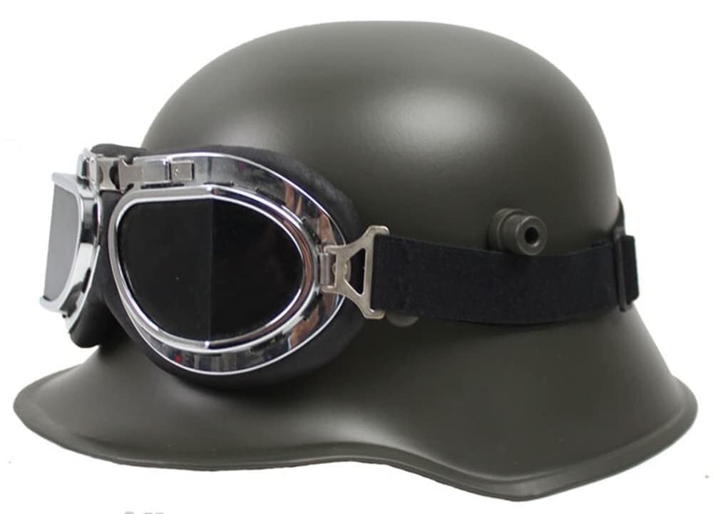 Amazon.co.jp: WW1 ドイツ M16 スチールヘルメット、レザーライナーと
